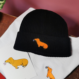 Gerippte Dackel Beanie