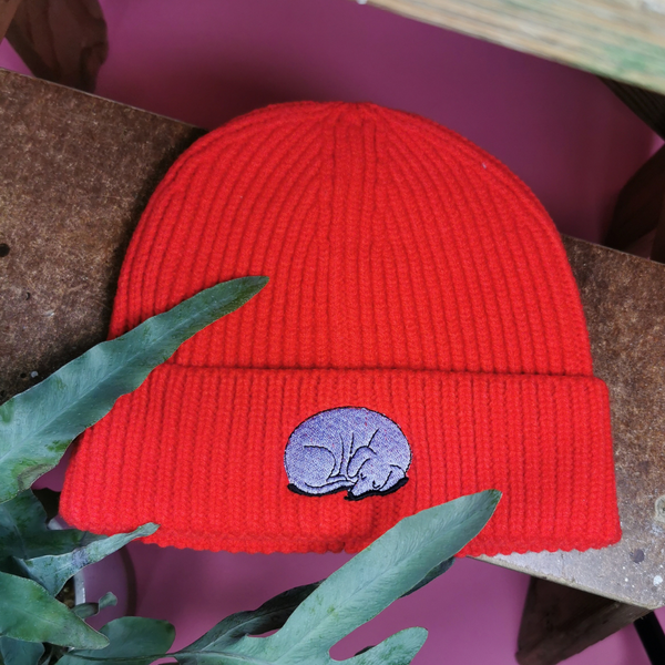 Gerippte Dackel Beanie