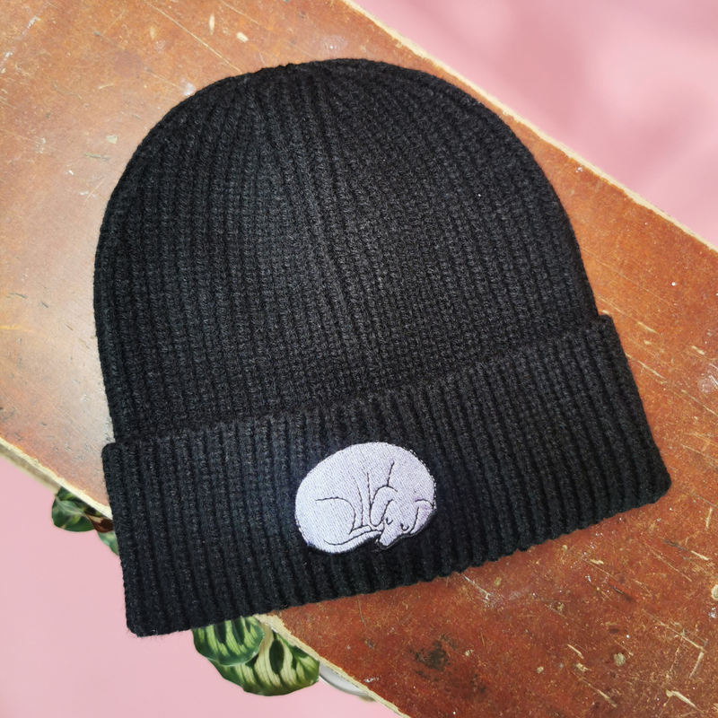 Gerippte Dackel Beanie